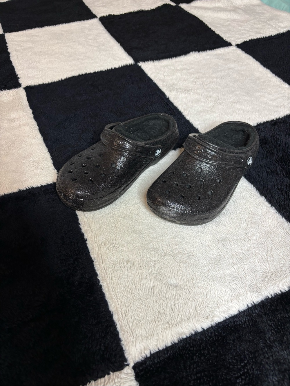 CROCS Black Glitter Classic Clog